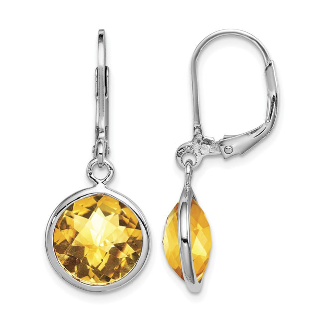 Sterling silver citrine earrings