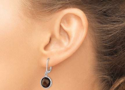 Sterling silver quartz earrings, another view