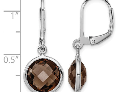 Sterling silver quartz earrings, further view