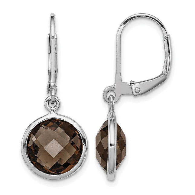 Sterling silver quartz earrings