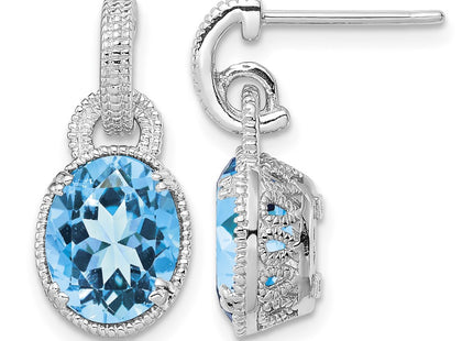 Sterling silver blue topaz earrings