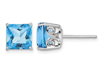 Sterling silver blue topaz earrings