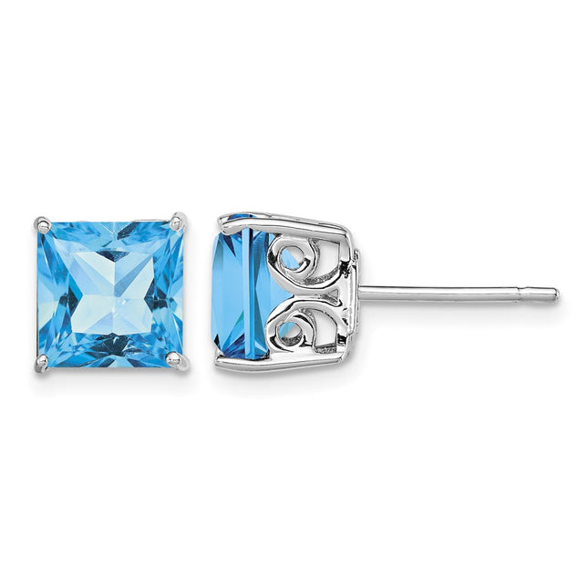 Sterling silver blue topaz earrings