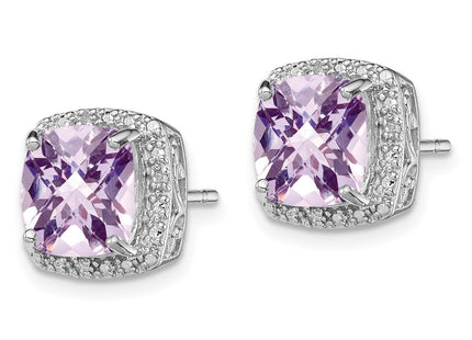 Sterling Silver Earrings Style QE9850PQ - Classique Jewelry Inc.