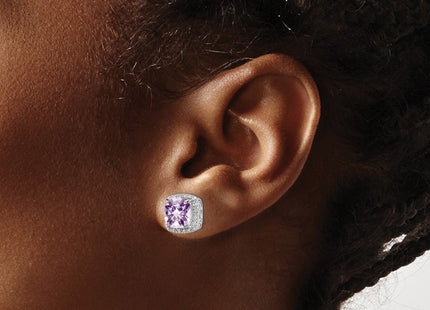 Sterling Silver Earrings Style QE9850PQ - Classique Jewelry Inc.