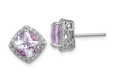 Sterling Silver Earrings Style QE9850PQ - Classique Jewelry Inc.