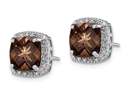 Sterling Silver Earrings Style QE9850SQ - Classique Jewelry Inc.