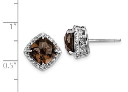 Sterling Silver Earrings Style QE9850SQ - Classique Jewelry Inc.