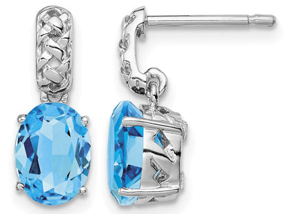 Sterling silver blue topaz earrings