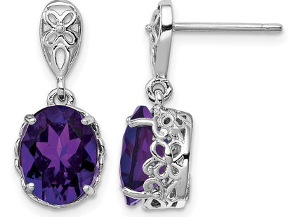 Sterling silver amethyst earrings