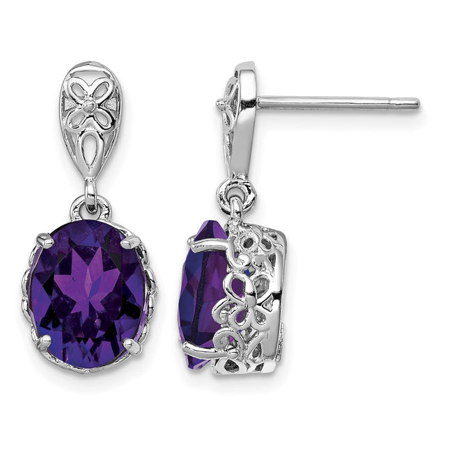 Sterling silver amethyst earrings