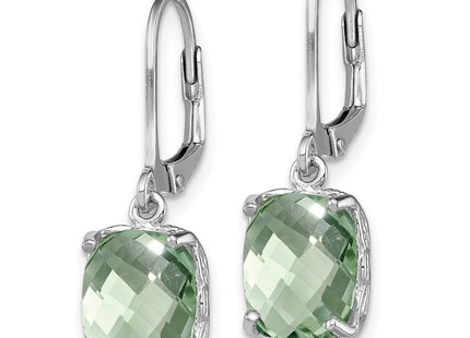 Sterling silver quartz earrings, alternate view