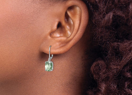 Sterling silver quartz earrings, another view