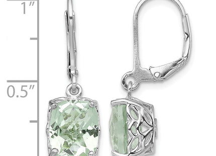 Sterling silver quartz earrings, further view