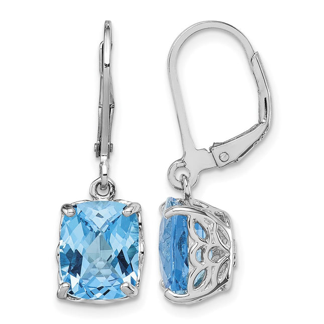 Sterling silver blue topaz earrings