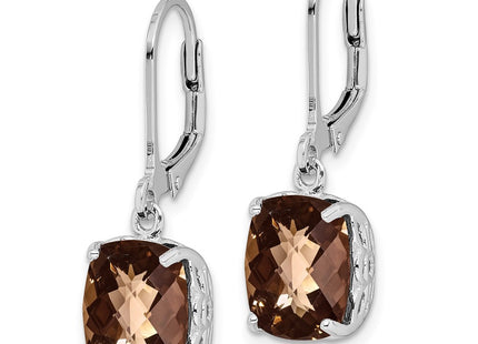 Sterling silver quartz earrings, alternate view