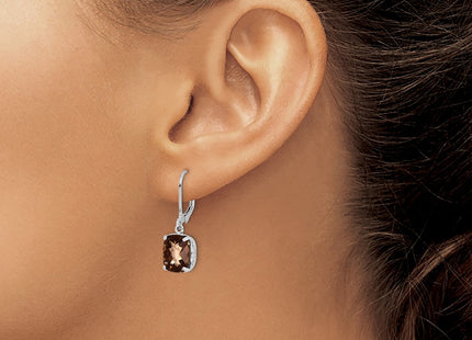 Sterling silver quartz earrings, another view