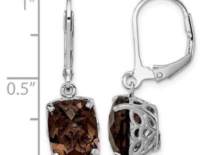 Sterling silver quartz earrings, further view