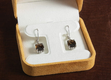 Sterling silver quartz earrings, additional view