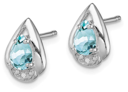 Sterling Silver Earrings Style QE9924AQ - Classique Jewelry Inc.