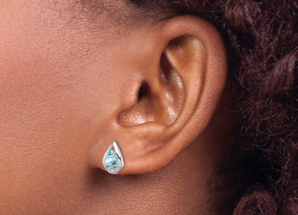 Sterling Silver Earrings Style QE9924AQ - Classique Jewelry Inc.