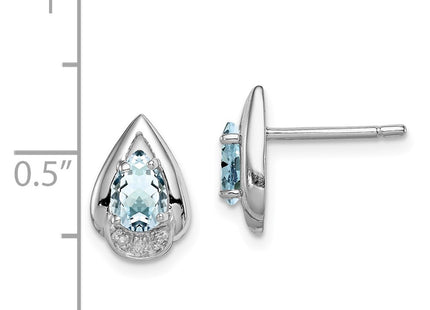 Sterling Silver Earrings Style QE9924AQ - Classique Jewelry Inc.
