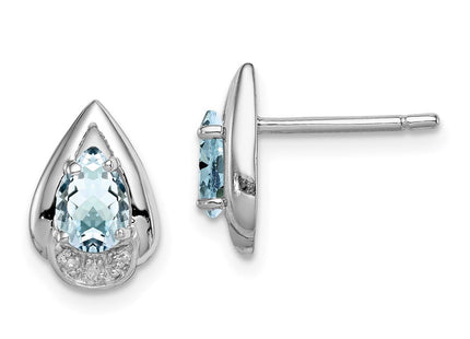 Sterling Silver Earrings Style QE9924AQ - Classique Jewelry Inc.