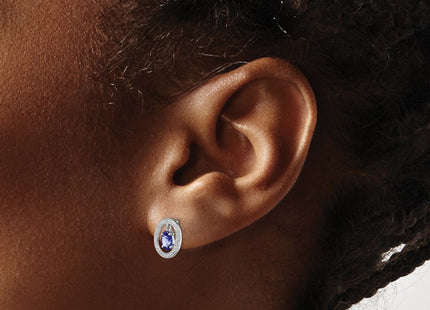 Sterling Silver Earrings Style QE9926TZ - Classique Jewelry Inc.