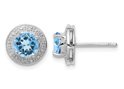 Sterling silver diamond earrings