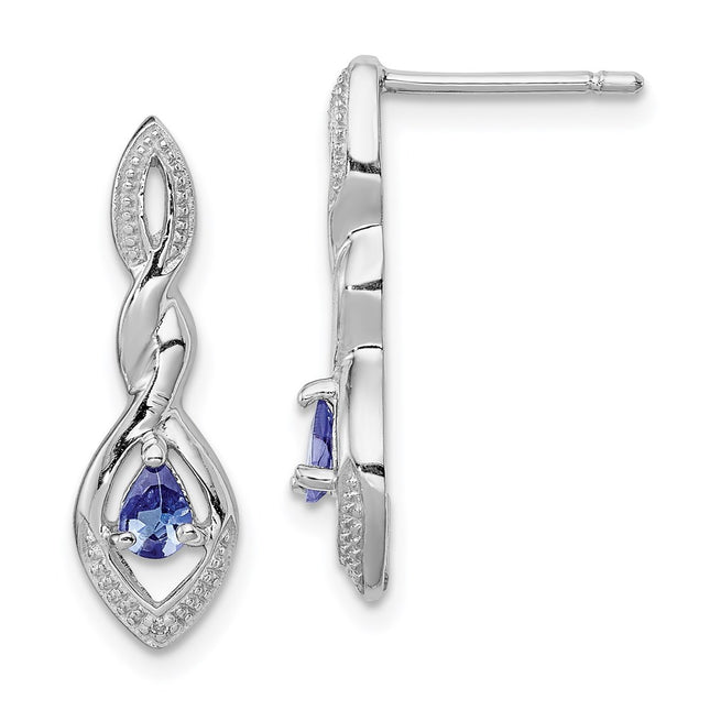 Sterling Silver Earrings Style QE9943TZ - Classique Jewelry Inc.