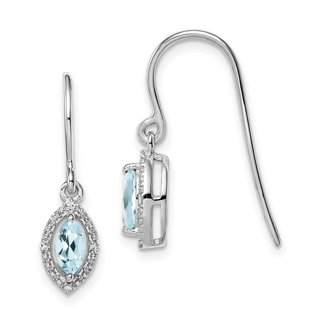 Sterling Silver Earrings Style QE9951AQ - Classique Jewelry Inc.