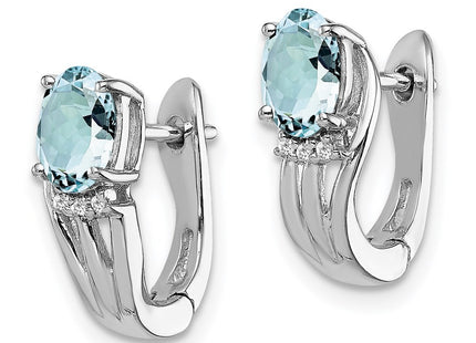 Sterling Silver Earrings Style QE9955AQ - Classique Jewelry Inc.