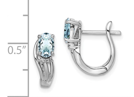 Sterling Silver Earrings Style QE9955AQ - Classique Jewelry Inc.