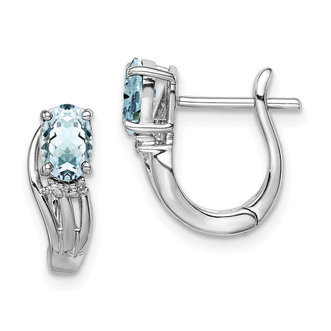 Sterling Silver Earrings Style QE9955AQ - Classique Jewelry Inc.