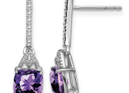 Sterling silver diamond earrings