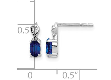 Sterling silver diamond oval earrings, further view
