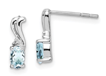 Sterling Silver Earrings Style QE9967AQ - Classique Jewelry Inc.