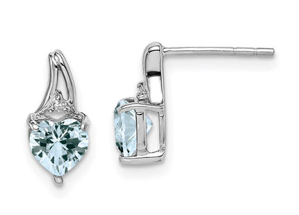 Sterling Silver Earrings Style QE9971AQ - Classique Jewelry Inc.