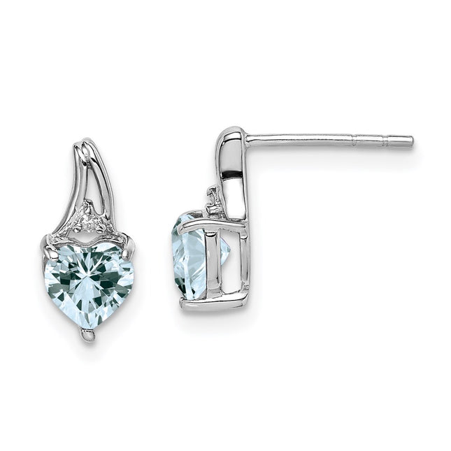 Sterling Silver Earrings Style QE9971AQ - Classique Jewelry Inc.