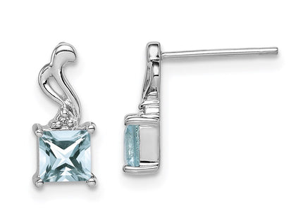 Sterling Silver Earrings Style QE9975AQ - Classique Jewelry Inc.