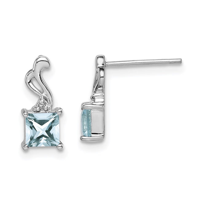 Sterling Silver Earrings Style QE9975AQ - Classique Jewelry Inc.