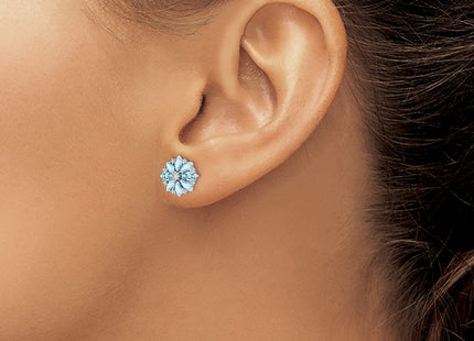 Sterling Silver Earrings Style QE9988AQ - Classique Jewelry Inc.