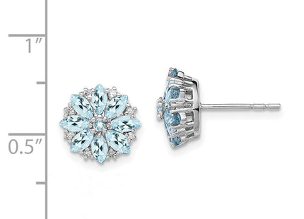 Sterling Silver Earrings Style QE9988AQ - Classique Jewelry Inc.