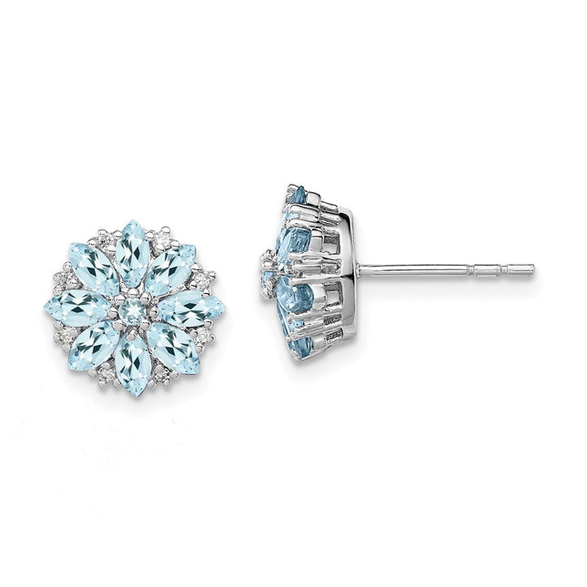 Sterling Silver Earrings Style QE9988AQ - Classique Jewelry Inc.