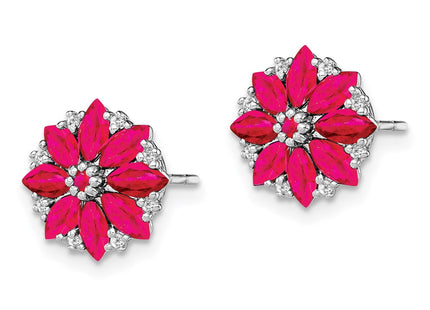 Sterling Silver Earrings Style QE9988R - Classique Jewelry Inc.