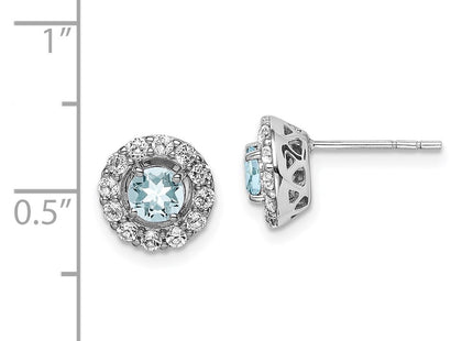 Sterling Silver Earrings Style QE9993AQ - Classique Jewelry Inc.
