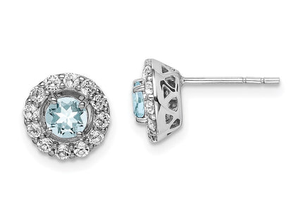 Sterling Silver Earrings Style QE9993AQ - Classique Jewelry Inc.