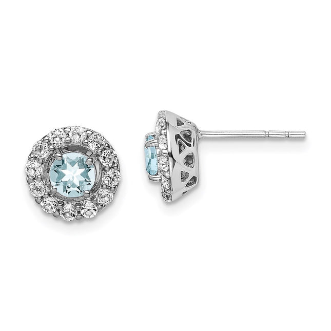 Sterling Silver Earrings Style QE9993AQ - Classique Jewelry Inc.