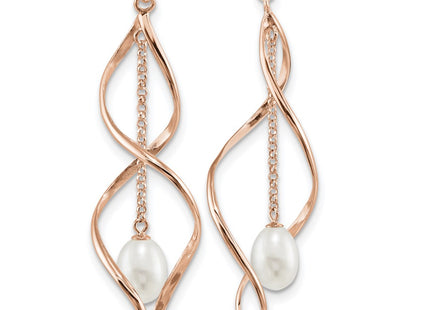 Sterling silver pearl drop earrings