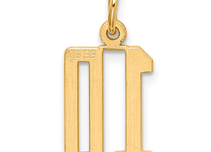 Sterling Silver/Gold-Plated Elongated Number 10 Charm